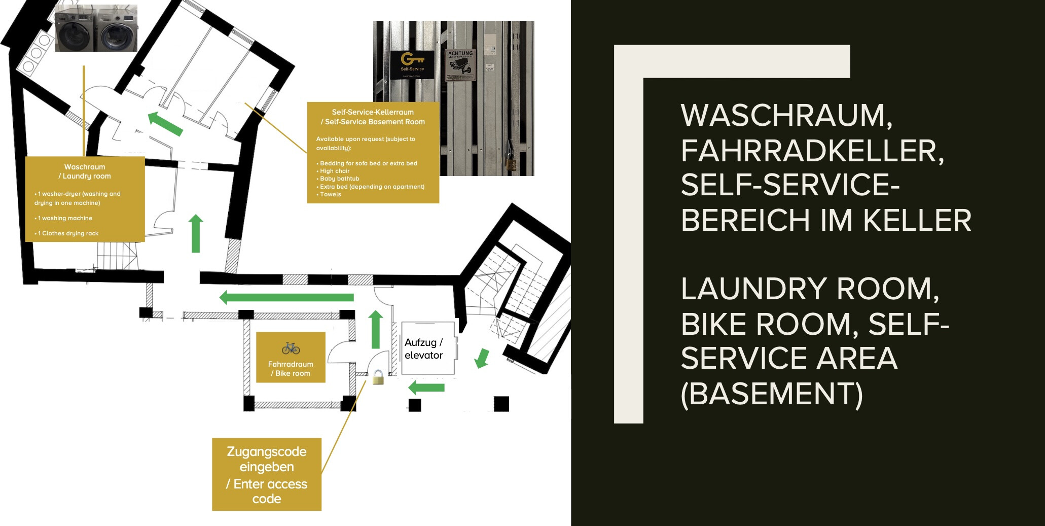 Grundriss Keller / Wegbeschreibung
